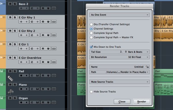 Cubase教程：渲染服务